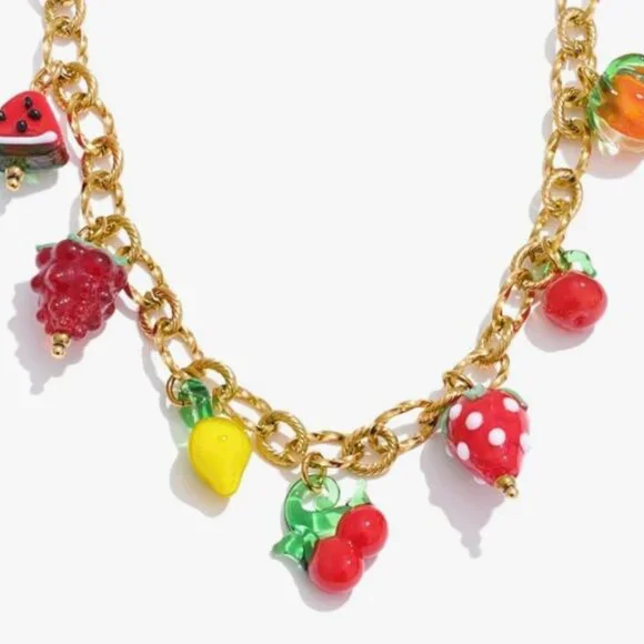 Anthro Fruits Necklace Choker - Picture 1 of 3